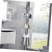 Alipis 4Tier Telescoping Corner Shelf Rack Bathroom Organizer for Toiletries Height Easy Installation Shower Storage