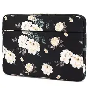 KAYOND 14 inch Laptop Sleeve, Compatible with 14 inch 14-14.1 inch Black Peony