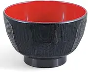 J-Kitchens Hatsuri Tortoise Soup Bowl (Soup Bowl, Bowl, Wan, Lacquerware), Vermilion Kurochi, 4.1 x 4.1 x 2.6 inches (10.6 x 10.6 x 6.7 cm), ABS Resin, Made in Japan