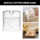 Clear Acrylic Cotton Pad Swab Q-tip Storage Bud Holder Box Cosmetic Makeup H8U0