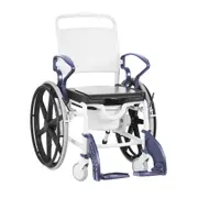 Rebotec Genf - Self Propelled Shower Commode Wheelchair, Blue