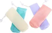 Ipetboom Hanging Soap Bag Exfoliating Mesh Pouch for Bar Soap Thick Net for Enhanced Lather Perfect for Travel Storage