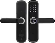 Smart Lock, TT Lock Fingerprint Door Lock M1 Card Password Keyless Add Gateway Work with Unlock Black X3,for Bedroom Hotel Office Apartment(6085) FANDIAO