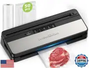Bonsenkitchen Vacuum Sealer Machine, Multi-Functional Food Sealer with 50 Vac