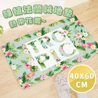 在飛比找momo購物網優惠-【半島良品】40x60cm/熱帶花叢/綠植系列法蘭絨防滑地墊