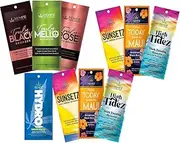 10 NEW ASSORTED INDOOR TANNING BED LOTION PACKETS SAMPLES PA