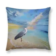 Heron Velvet Throw Pillow Covers 18x18 Double Sided with Zipper Decorative