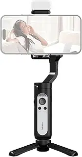 LAPOOH XE 3-Axis Smartphone Gimbal Stabilizer Portable Phone Vlog Gimbal Anti-Shake with Magnetic LED Fill Light Mini Tripod 280g Load Capacity Replacement for 14/13/12/11 Android