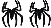 KLORIZ 2-Pack Black Spider Patch Horror Embroidered Iron On Sew On Patch Arachnid Appliques