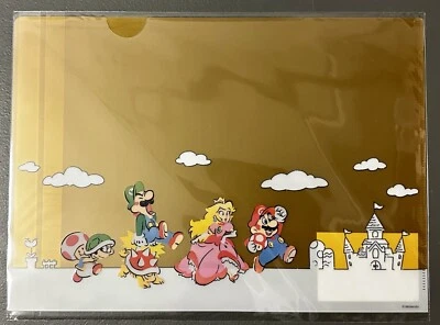 Nintendo Store Japan Exclusive-Yellow Mario Bros. Folder-Only In Japan-New-Rare!