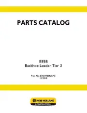 New Holland B95B Tier 3 Backhoe Loader Parts Catalog PDF/USB - 87659788NA