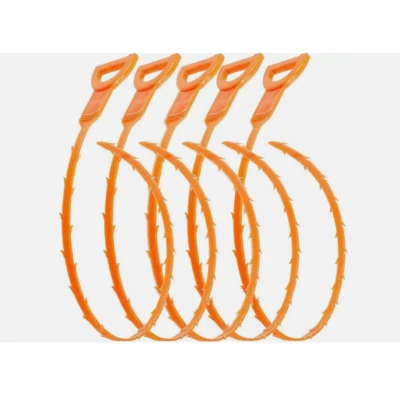 5Pcs 20 Inch Hair Trap Clog Remover Drain Snake Shower Drain Drain Hair Cather