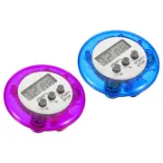Round Digital Timer, Count Down UP Clock with Magnetic, LCD Display Blue Purple