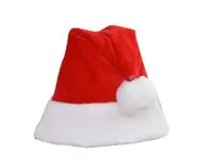 C265 2PCS Christmas Santa Hat Xmas Holiday Hat Unisex Classic Santa Hat for Christmas New Year Festive Holiday Party Supplies