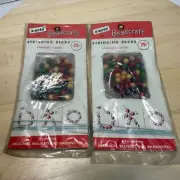 2 Vintage X-acto Beadcraft Stringing Beads Kit NIP Wood Beads Bracelets Necklace