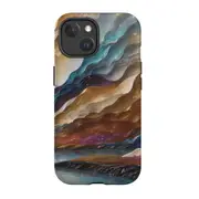 For iPhone 15 Tough Case Compatible with MagSafe Magic Mountain River