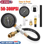 50-300PSI Engine Cylinder Compression Pressure Tester Gauge Gas Check Tool Kit
