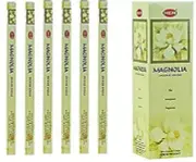 10 Sq Boxes x 8g - HEM MAGNOLIA Incense Sticks - Total 80 Sticks- BULK LOT