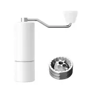 TIMEMORE Manual Coffee Grinder,Stainless Steel Conical Burr Coffee Grinder Manual,Hand Coffee Grinder with Adjustable Setting,for Espresso to French Press - Chestnut C3,White