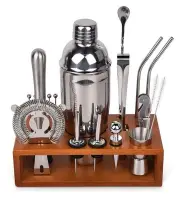 Vabaso Bartender Kit, Cocktail Shaker Set for Mixed Drink Home Bar