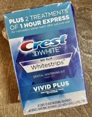 Crest 3D Whitestrips Vivid Plus Dental Whitening Kit 24 + 2 Express 05-2025