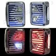Brake+Reverse+Turn Signal Blue Clear LED Taillight fit 07-18 Jeep JK Wrangler (for: Jeep)