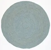 Organica Tundra Jute Round in Blue Rug