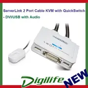 ServerLink 2 Port Cable KVM with QuickSwitch -DVI/USB/Audio SL-271-D 1920x1200