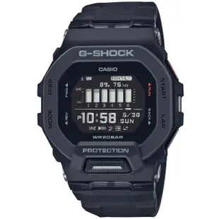 【CASIO 卡西歐】G-SHOCK 藍牙連線 方形運動腕錶 母親節 禮物(GBD-200-1)