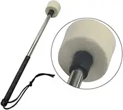 LALADEFIEE Stainless Steel Handle Drum Sticks with Wool Felt Head for Percussion Instruments Comfortable Grip Drum Mallets Durable and Accessories