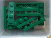 LEGO Parts - Green Plate 1 x 4 - No 3710 - QTY 10