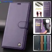 For iPhone 16 15 14 13 12 11 Pro Max Plus SE/8 XR Case Leather Wallet Flip Cover