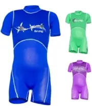 Bare Dolphin Wetsuit 1mm Size 2 (Purple) Kids w/ Attached Flotation Swim Gear