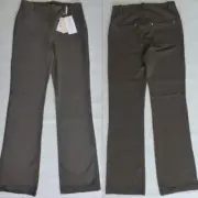 NWT ELIE TAHARI Flat Front Stretch Modal Ponte Pullover Pant S/M Deep Olive