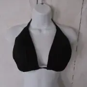 New $98 Spanx Bikini Top XL X Large Black Triangle Swim Suit Padded