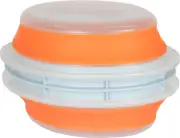 Original Collapsible & Mess-Free Batter Bowl, Clear & Orange, Standard