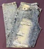 Grindhouse Denim Jeans Mens Size 36 Waist Straight Fit Distressed