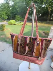 NWT Brahmin Medium Asher Multi Miramar Tri Texture Leather Tote/ Satchel
