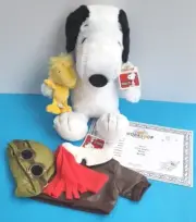 Build A Bear Snoopy & Woodstock Wristie & Outfit Plush & CERTIFICATE BNWT