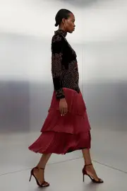 Tall Velvet Baroque Fringe Woven Maxi Dress