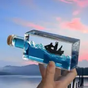 Floating Ship In Bottle Black Pearl Titanic Liquid Drift Bottle Boat Decor Gift