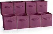 [Sorbus] Fabric Storage Cubes - 8 Foldable Storage Bins for Organizing Pantry, Cubbies, Toy Box - Clothes Storage & Closet Organizer - 11 Inch Collapsible Cube Baskets for Shelves with Handle