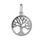 Pendant Small Tree-Of-Life Circle Sterling Silver