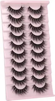 10 Pairs 7D False Lashes ,False Lashes Wispy False Eyelashes Short Fake Eyelashe