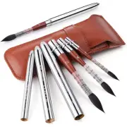 Squirrel Hair Travel Watercolor Brushes, 3pcs Natural Soft Squirrel Mop Round...