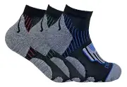 3 Pack Mens Breathable Cushioned Low Cut Quarter Athletic Sports Cycling Socks