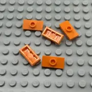 LEGO Modified Plate - Orange - 1 x 2 with 1 Stud (Jumper) - QTY x5