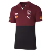 2025 QLD Maroons Team Polo - Queensland - Black - Adult - Mens