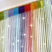 Hanging Beaded String Curtain Shiny Door Window Curtains Tassel Fly Screen Panel