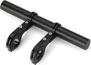 Bike Handlebar Extender Double Bicycle Handlebar Extension Bracket Aluminum Alloy Super Long Clamp Bracket Accessory Handle Bar Extension Rack for Holding Bicycle Speedometer, GPS, Phone Mount